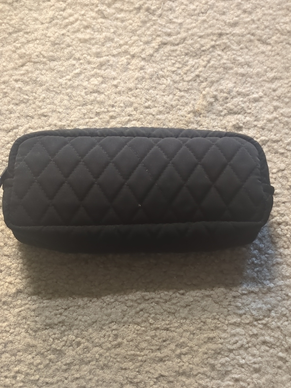 Quilted Vera Bradley Black Travel Cosmetic Pouch